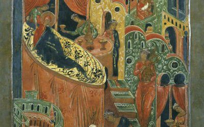 Jumalaema sündimine. Venemaa ikoon 17. sajandist