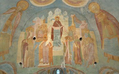 Jumalaema Kaitsmine. Meister Dionisi, 1502. Fresko Ferapontovo kloostri Jumalaema Sündimise kirikus Vologda piiskopkonnas