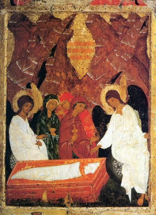 Salvitoojad naised Issanda haual. Venemaa ikoon